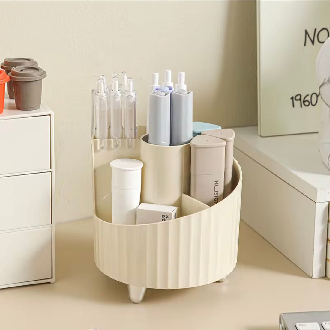 Rotating Makeup Brushes Holder