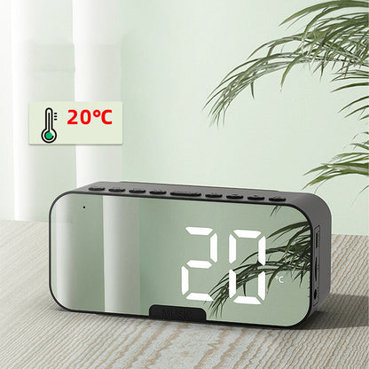 Multifunction Rechargeable Alarm Clock With Wireless Bluetooth Speaker, Radio Desk Clock