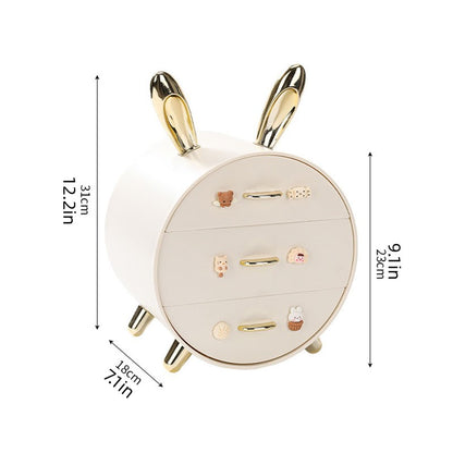 Cute Cartoon Bunny Ear Shape Desktop Cosmetic Organizer (Premium Quality)