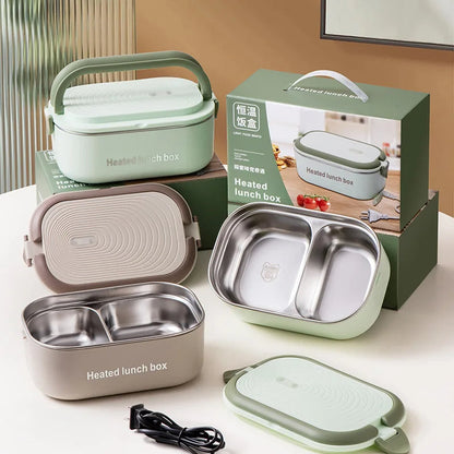 Electric Heated Lunch Box (Stainless Steel)