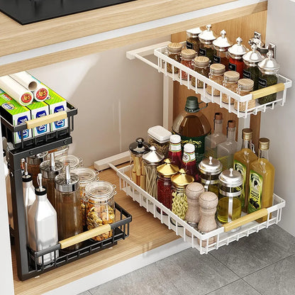 2-Tier Under Sink Organizer Rack Heavy Quality