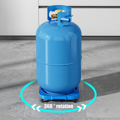 Heavy-Duty Gas Cylinder Trolley with 360° Rotating Wheels – Premium Anti-Rust Base Stand