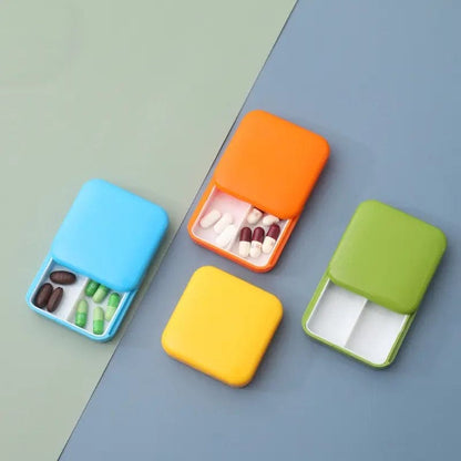 Portable Mini Pills Box 2 Compartments
