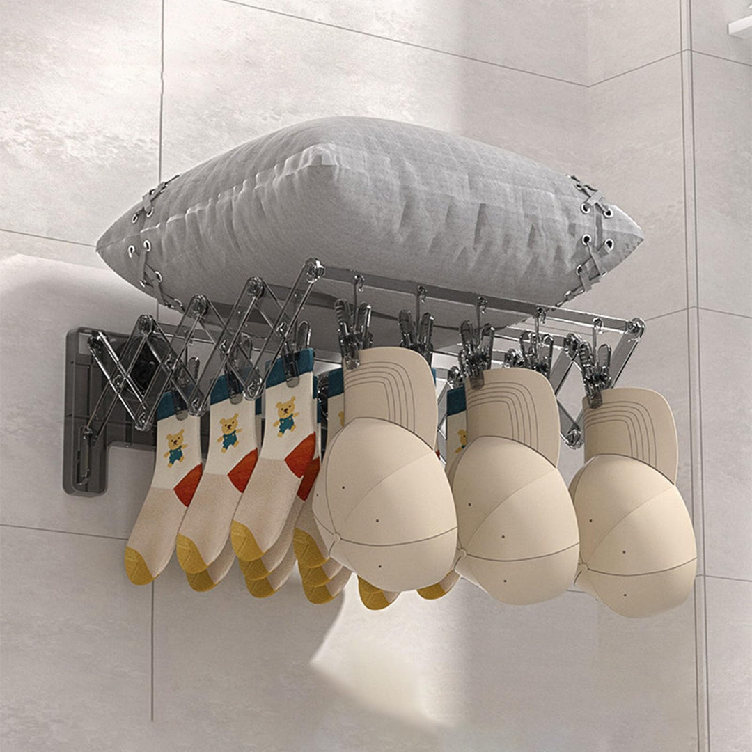 Wall-Mounted Foldable Socks Drying Rack