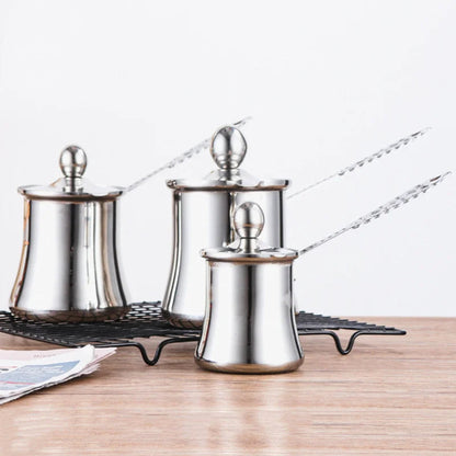 3Pcs Stainless Steel Coffee & Butter Warmer Set
