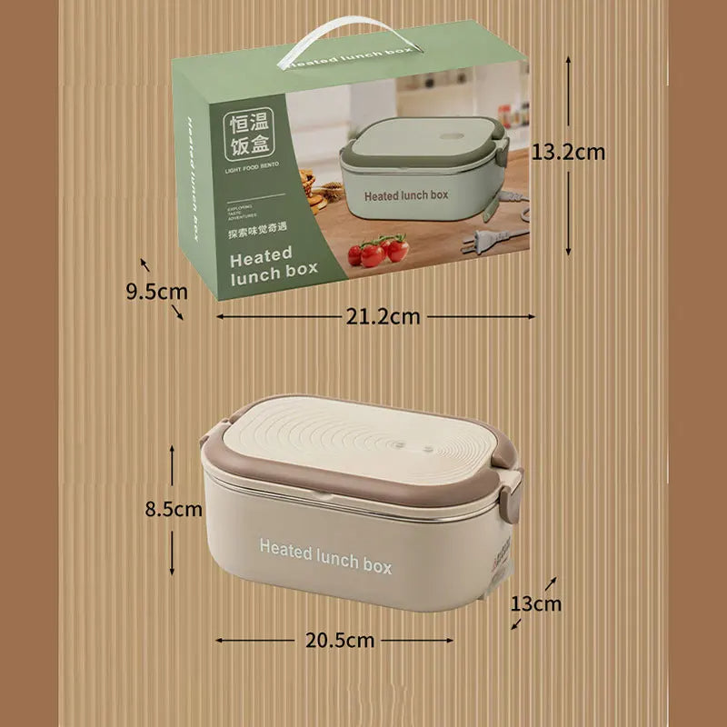 Electric Heated Lunch Box (Stainless Steel)