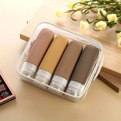Pack of 4 Travel Toiletry Bottles