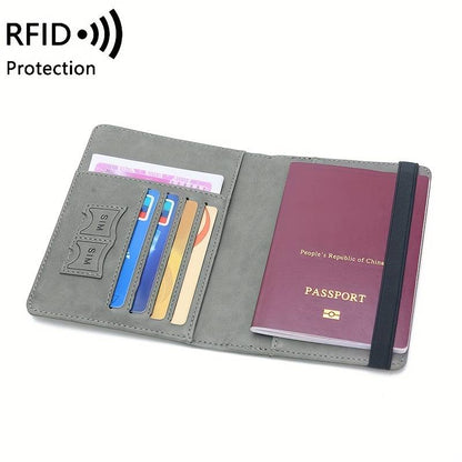 Slim PU Leather Travel Passport Wallet