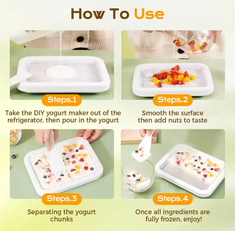 Home Instant Rolled Ice Cream Maker Pan