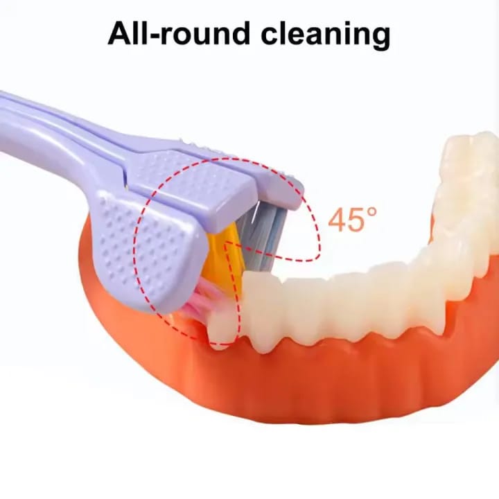 3 Sided Toothbrush Safety Toothbrush