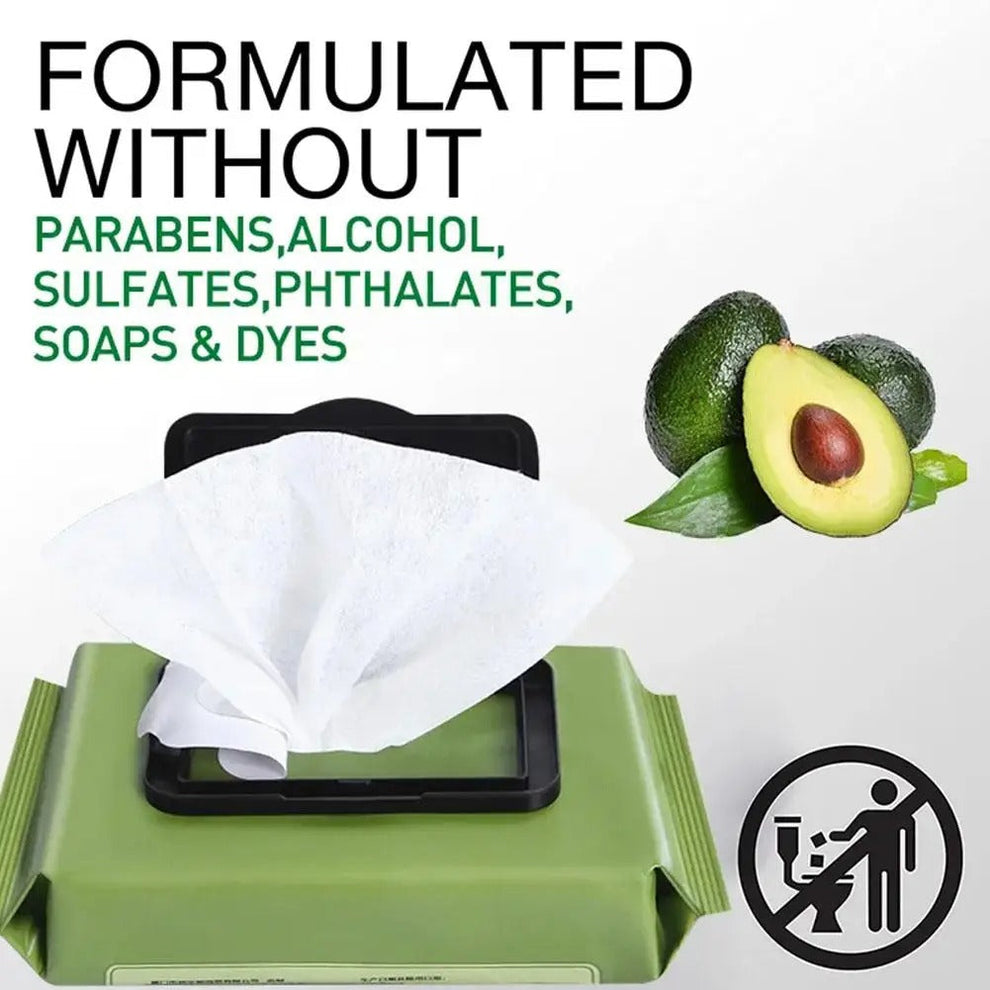 80PCs Avocado Oil Makeup Remover Wipes
