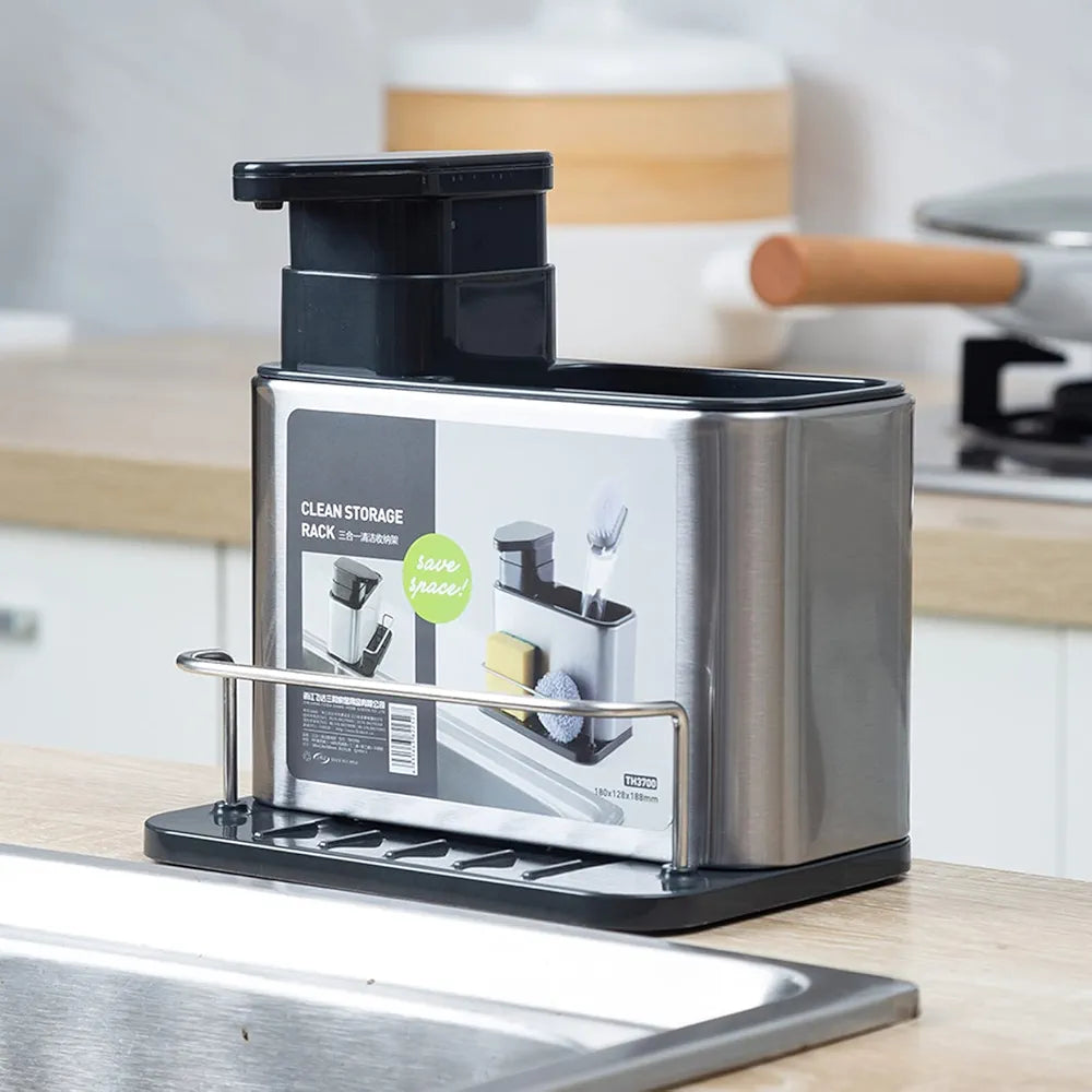 3-in-1 Stainless Steel Kitchen Sink Organizer