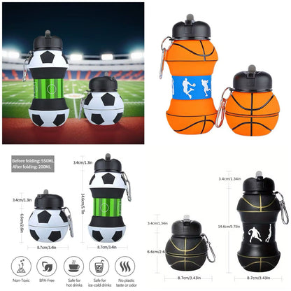 Collapsable Silicone Sports Water Bottles