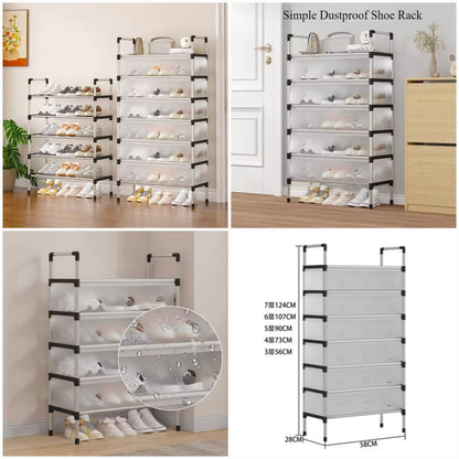 Multi Layer Dust-Proof Shoe Rack (Box Packing Premium Quality)