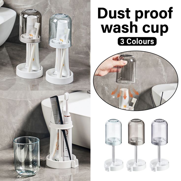 Portable Toothbrush Holder With Mouthwash Cup