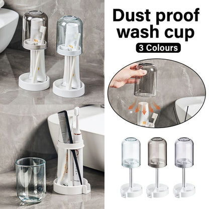 Portable Toothbrush Holder With Mouthwash Cup