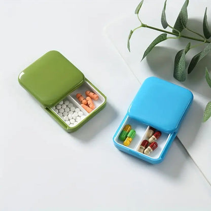 Portable Mini Pills Box 2 Compartments