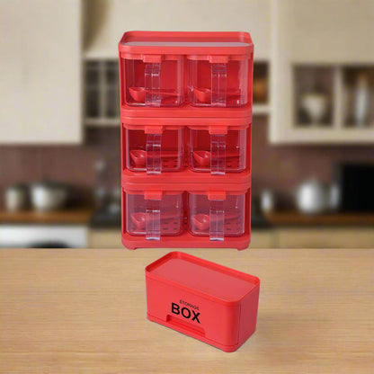 Seasoning Box With 6 Jars And Drawer