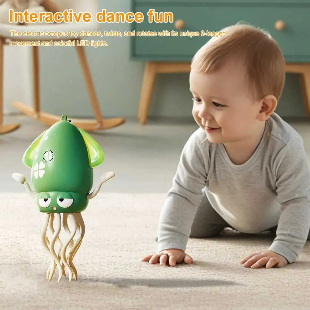 Crawling Octopus Toys with Led Lights Music USB Rechargeable
