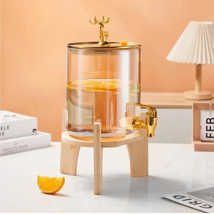 Borosilicate Glass Beverage Dispenser With Stand (3600ML)