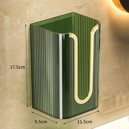 ClearVista Elite Premium Wall-Mounted Acrylic Tissue Box Holder