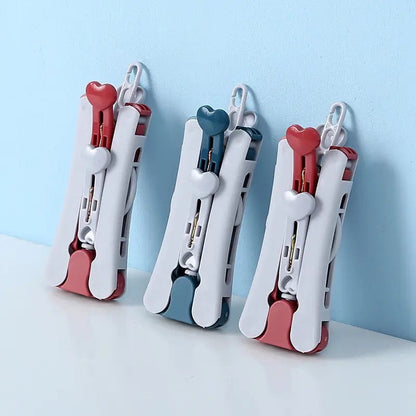 Folding Cloth Hanger Multifunctional Windproof Clip Drying Rack Pack Of 3