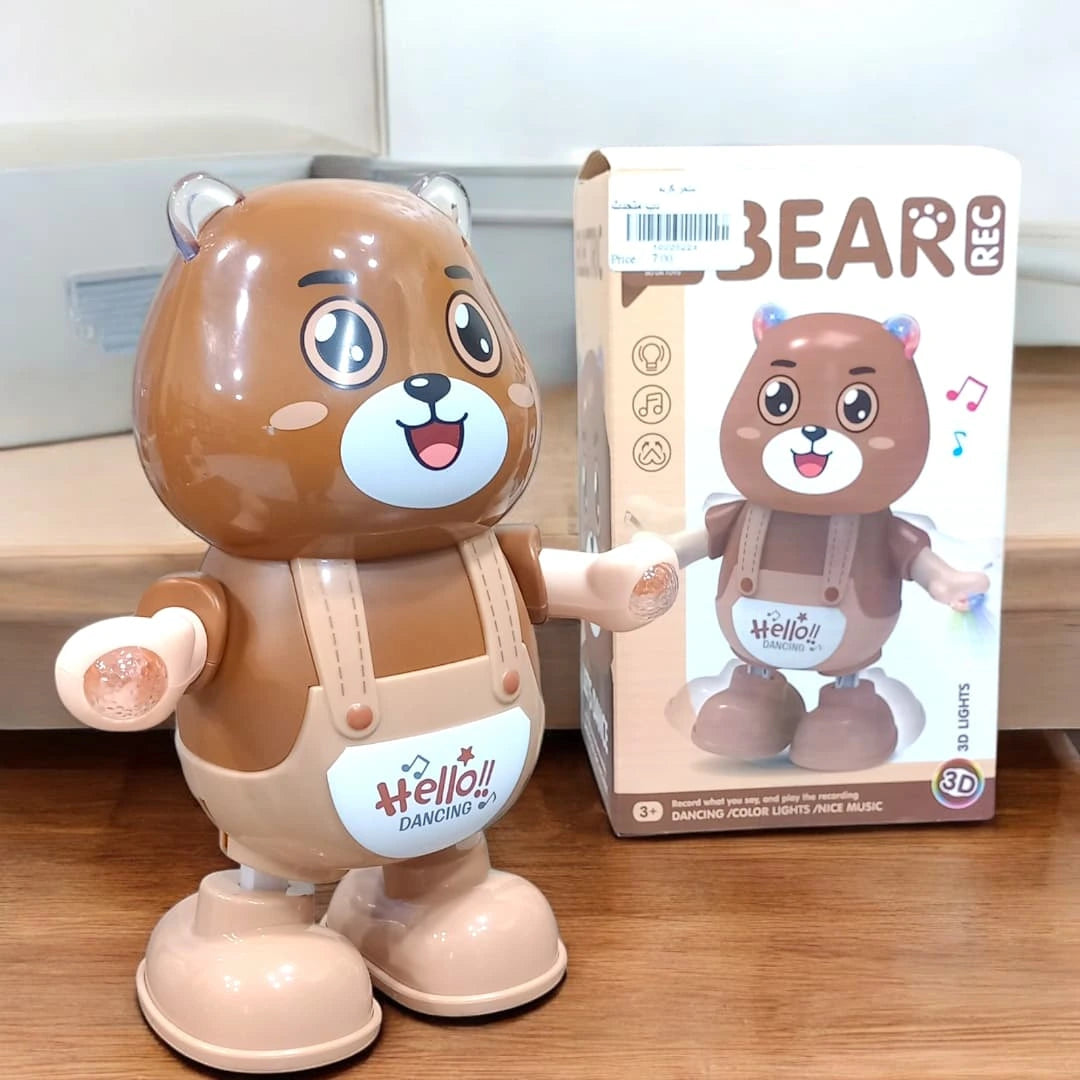 Electric Dancing Bear Toy With 3D Color Lights & Music Features