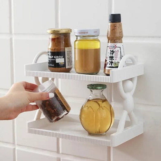 Wall Mounted 2-Tier Storage Rack