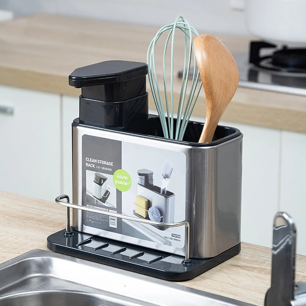 3-in-1 Stainless Steel Kitchen Sink Organizer