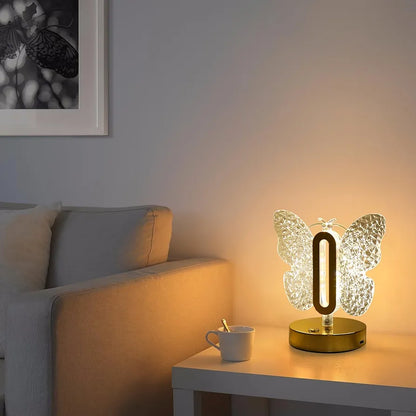 Modern luxury Butterfly Shaped LED Crystal Table Lamp
