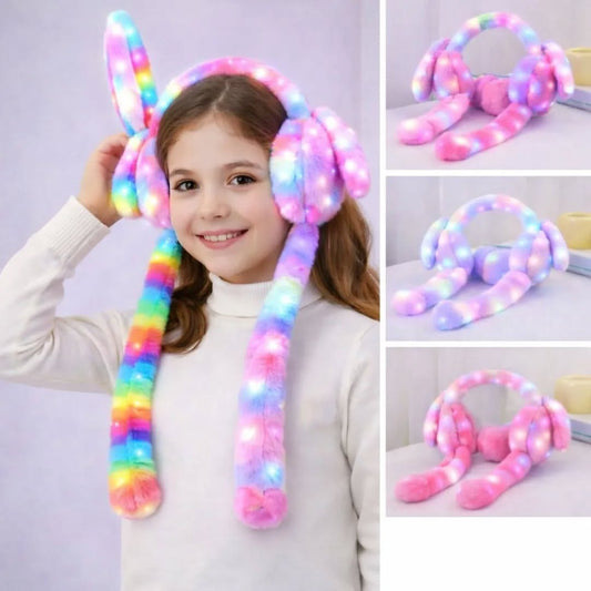 Plush Moving Earmuffs With LED Lights