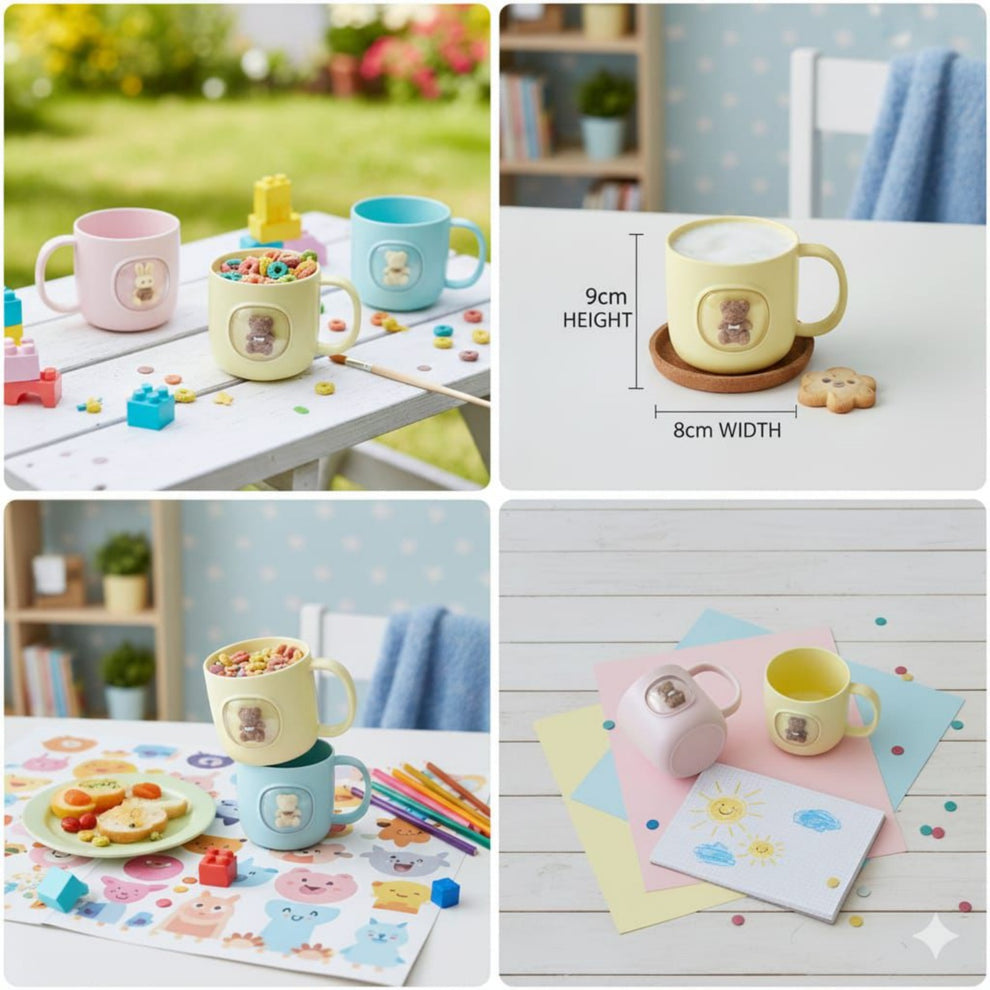 Kids 3D Animal Mug - Cute Cereal & Milk Cup