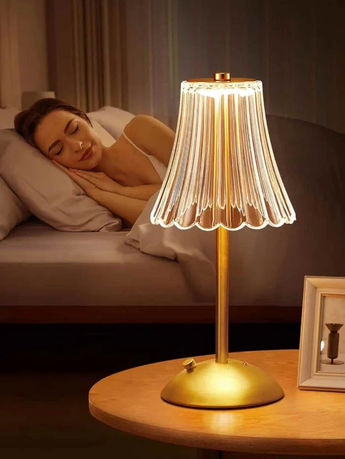 Metal Brass Crystal Table Lamp Best Quality Rechargeable