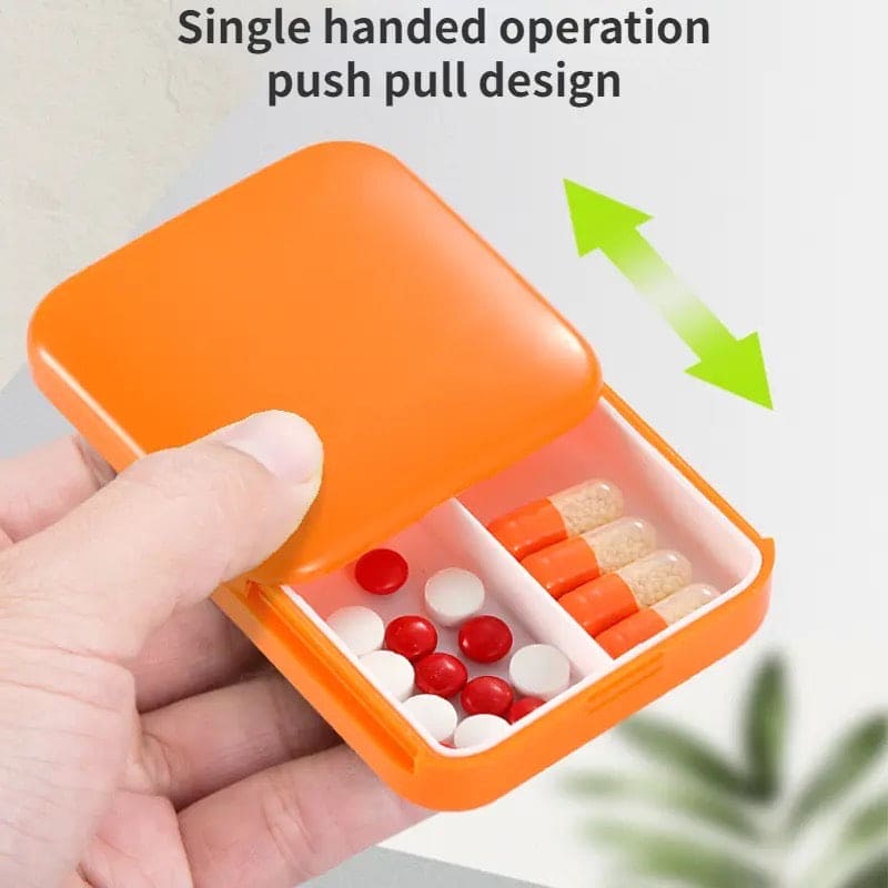 Portable Mini Pills Box 2 Compartments