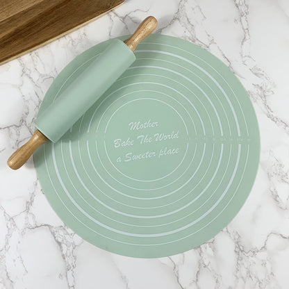 Silicone Dough Mat With Rolling Pin