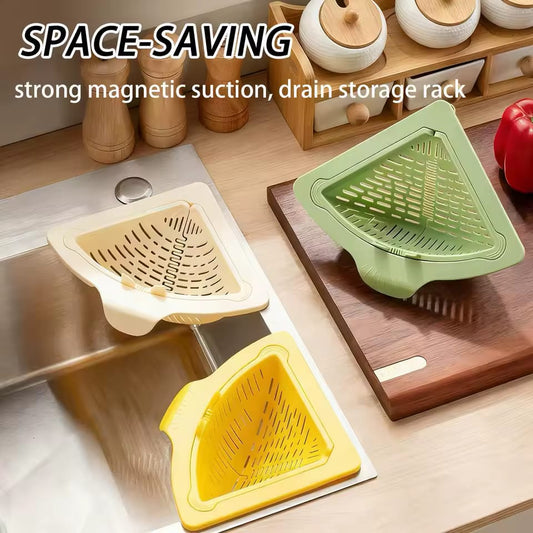 Magnetic Corner Sink Drain Basket