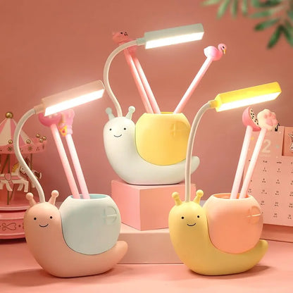 Adjustable Foldable Cartoon Snail LED Desk Lamp