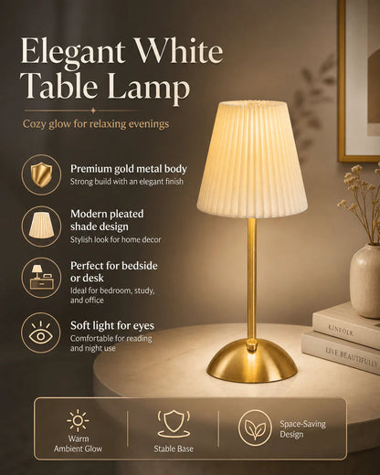 Metal Brass Crystal Table Lamp Best Quality Rechargeable