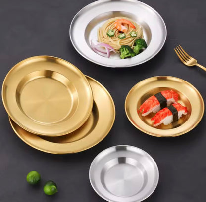 Luxury Gold Stainless Steel Serving Plat