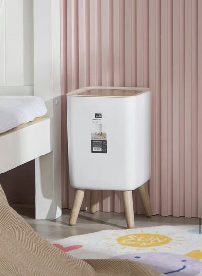 High Foot Dustbin with Lid Large Capacity (Square Shaped)