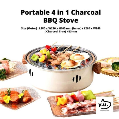 Portable Barbecue Stove with Coal Grill