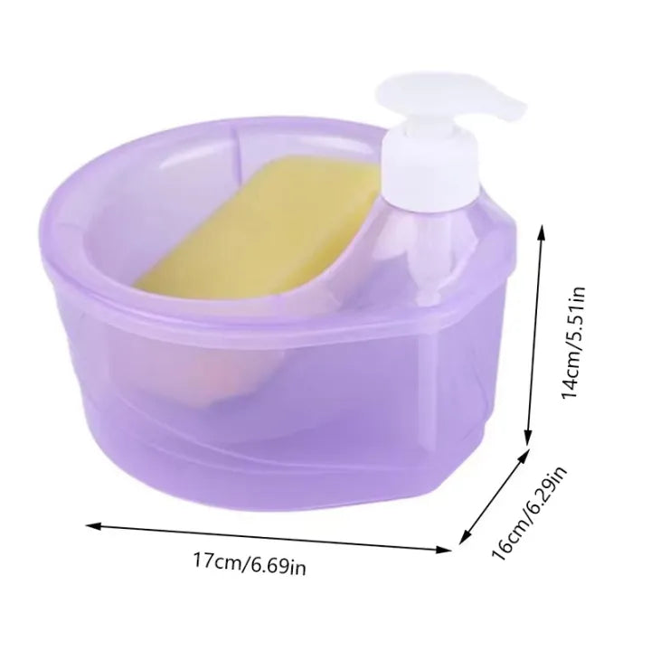 2-in-1 Kitchen Liquid Soap Dispensers With Integrated Sponge Holder