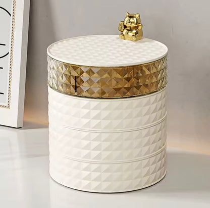 Rotatable Dust proof 4 Layer Jewelry Organizer