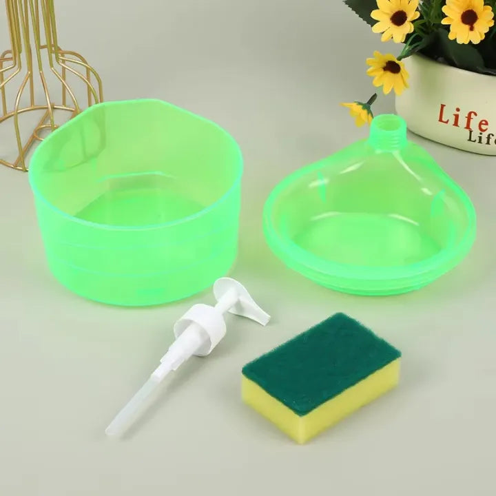2-in-1 Kitchen Liquid Soap Dispensers With Integrated Sponge Holder