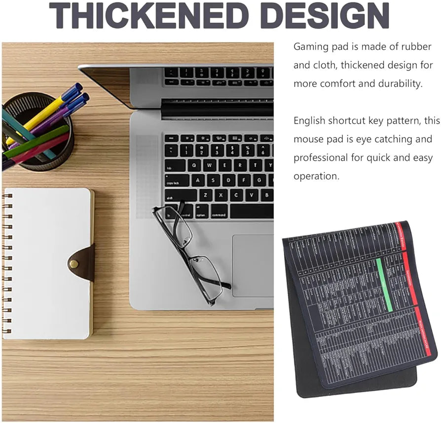 Anti Slip Windows & Office Keyboard Shortcuts Desk Mat