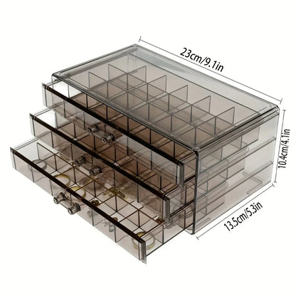 72 – Grids Drawer Transparent Jewellery Box