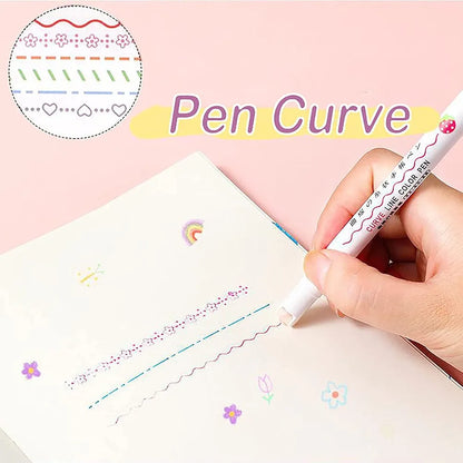 6-Piece Set of "Linear Roller Color Highlighters