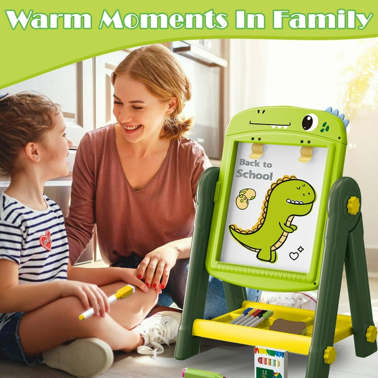 Double Sided White And Black Board children's Magnetic Drawing Board And Learning Easel