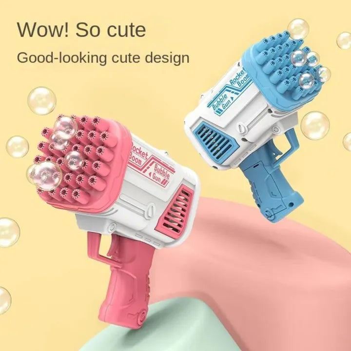 Electric Water Blaster Toy Bazooka Bubble Machine Gun With 36 Holes