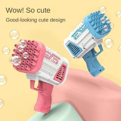 Electric Water Blaster Toy Bazooka Bubble Machine Gun With 36 Holes